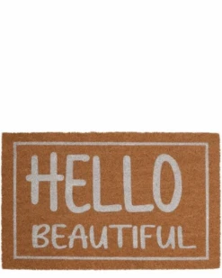 Hello Beautiful Doormat - PVC Backed Coir