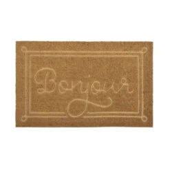 Bonjour Etched Doormat - PVC Backed Coir