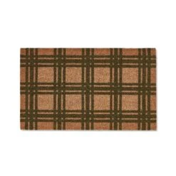 Olive Check Doormat