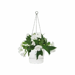 Elho Greenville Hanging Basket -Waldecks Store greenville hanging basket white impatiens hawkeri.c1